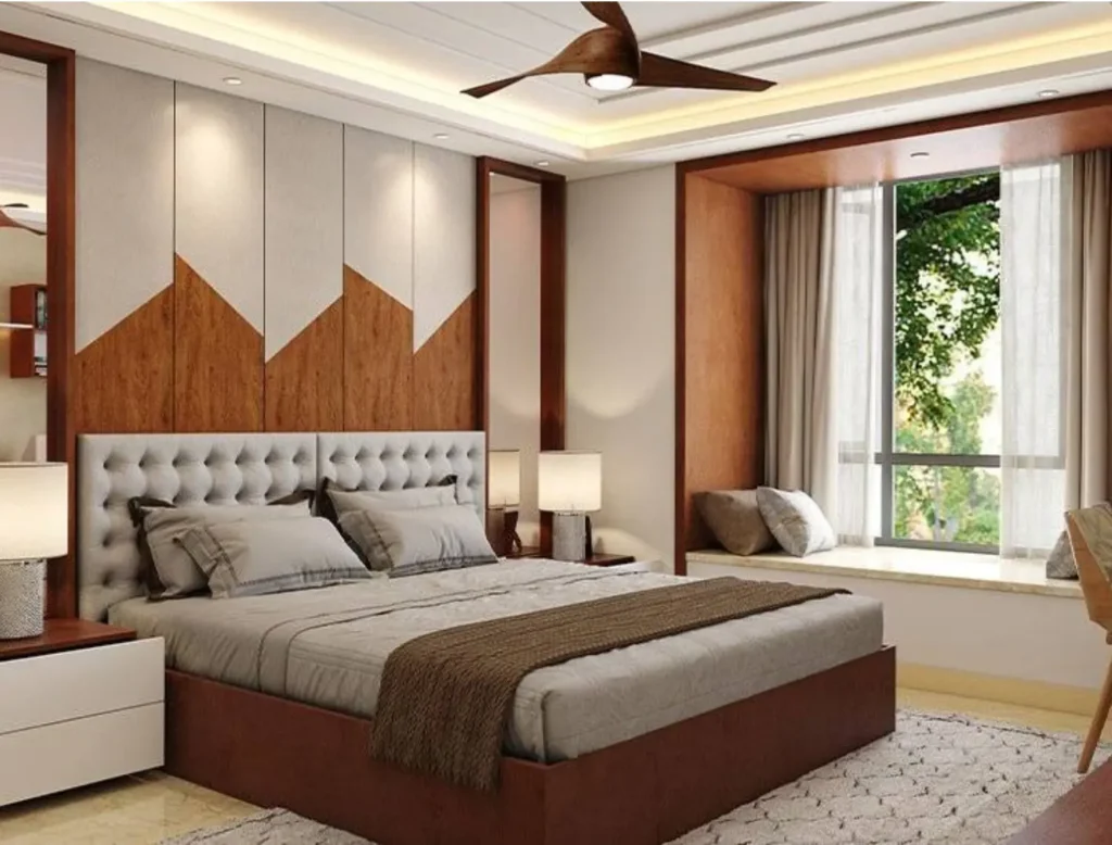 Luxury Bedroom with Elegant Window Seating